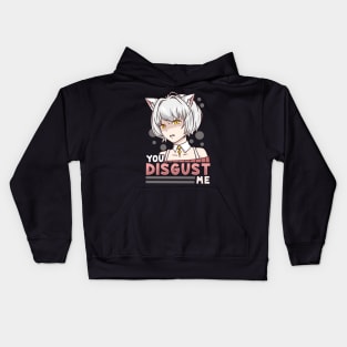 You Disgust Me - Chibi Kawaii Anime Girl Kids Hoodie